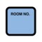 Nevs Printed Chart Labels - Room No 1-7/16" x 1-1/2" Blue w/Black NRBP-S-BLUE - alternate 1